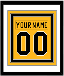 Pittsburgh Nameplate & Number (Back) Combined - Home Gold (1983-1984) - Triple Mat 1