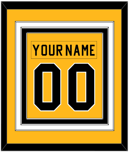 Pittsburgh Nameplate & Number (Back) Combined - Home Gold (1983-1984) - Premier Tier 2
