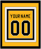 Pittsburgh Nameplate & Number (Back) Combined - Home Gold (1983-1984) - Triple Mat 2