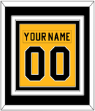 Pittsburgh Nameplate & Number (Back) Combined - Home Gold (1983-1984) - Triple Mat 2