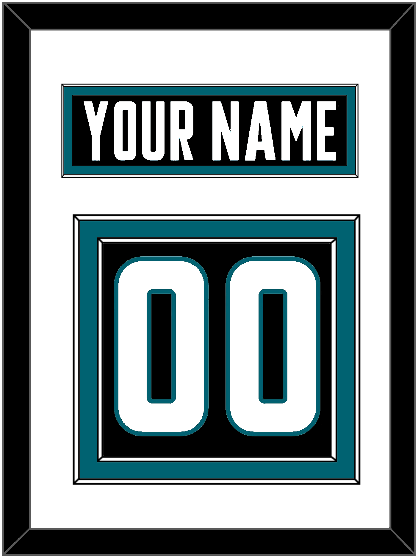 San Jose Nameplate & Number (Back) - Alternate Black - Signature Tier 1