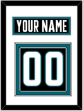 San Jose Nameplate & Number (Back) - Alternate Black - Double Mat 1