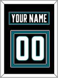 San Jose Nameplate & Number (Back) - Alternate Black - Double Mat 2