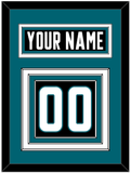 San Jose Nameplate & Number (Back) - Alternate Black - Triple Mat 3