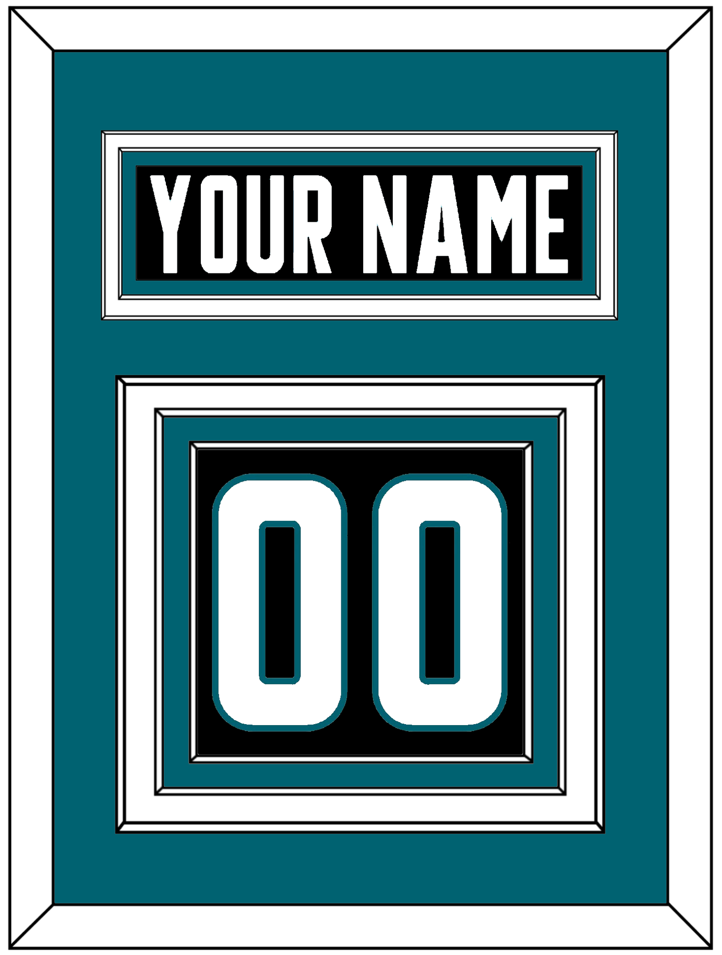 San Jose Nameplate & Number (Back) - Alternate Black - Premier Tier 3