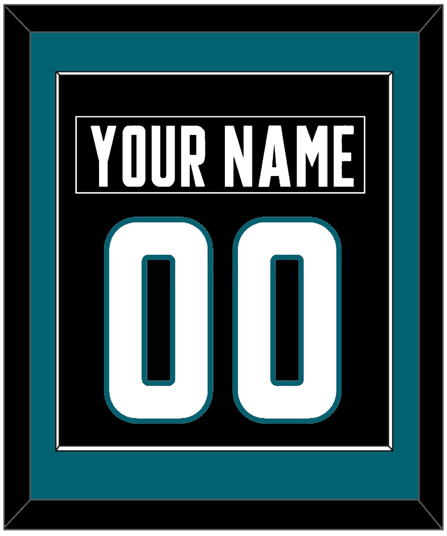 San Jose Nameplate & Number (Back) Combined - Alternate Black - Essential Tier 2