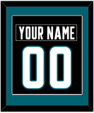 San Jose Nameplate & Number (Back) Combined - Alternate Black - Single Mat 2