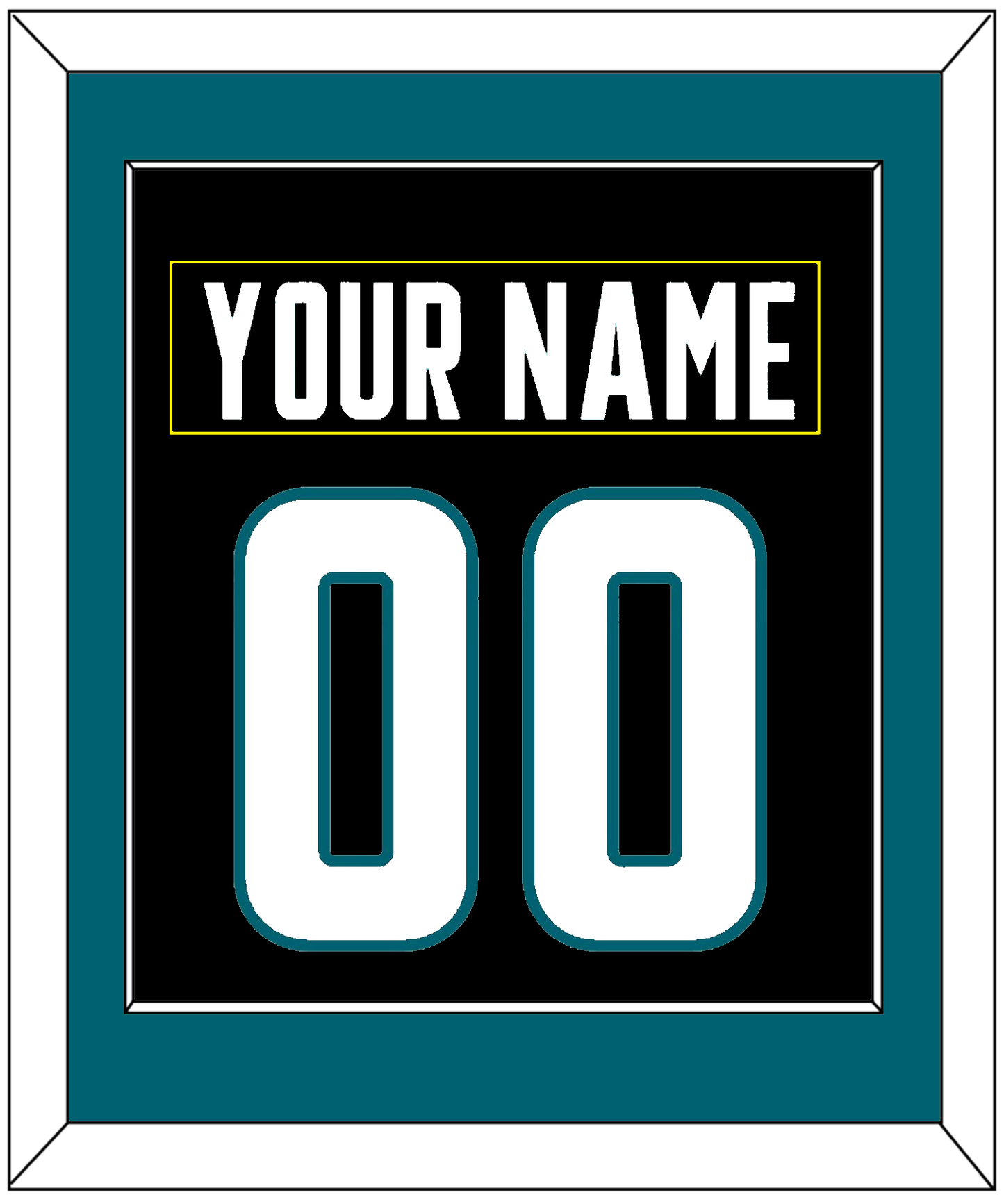 San Jose Nameplate & Number (Back) Combined - Alternate Black - Essential Tier 2