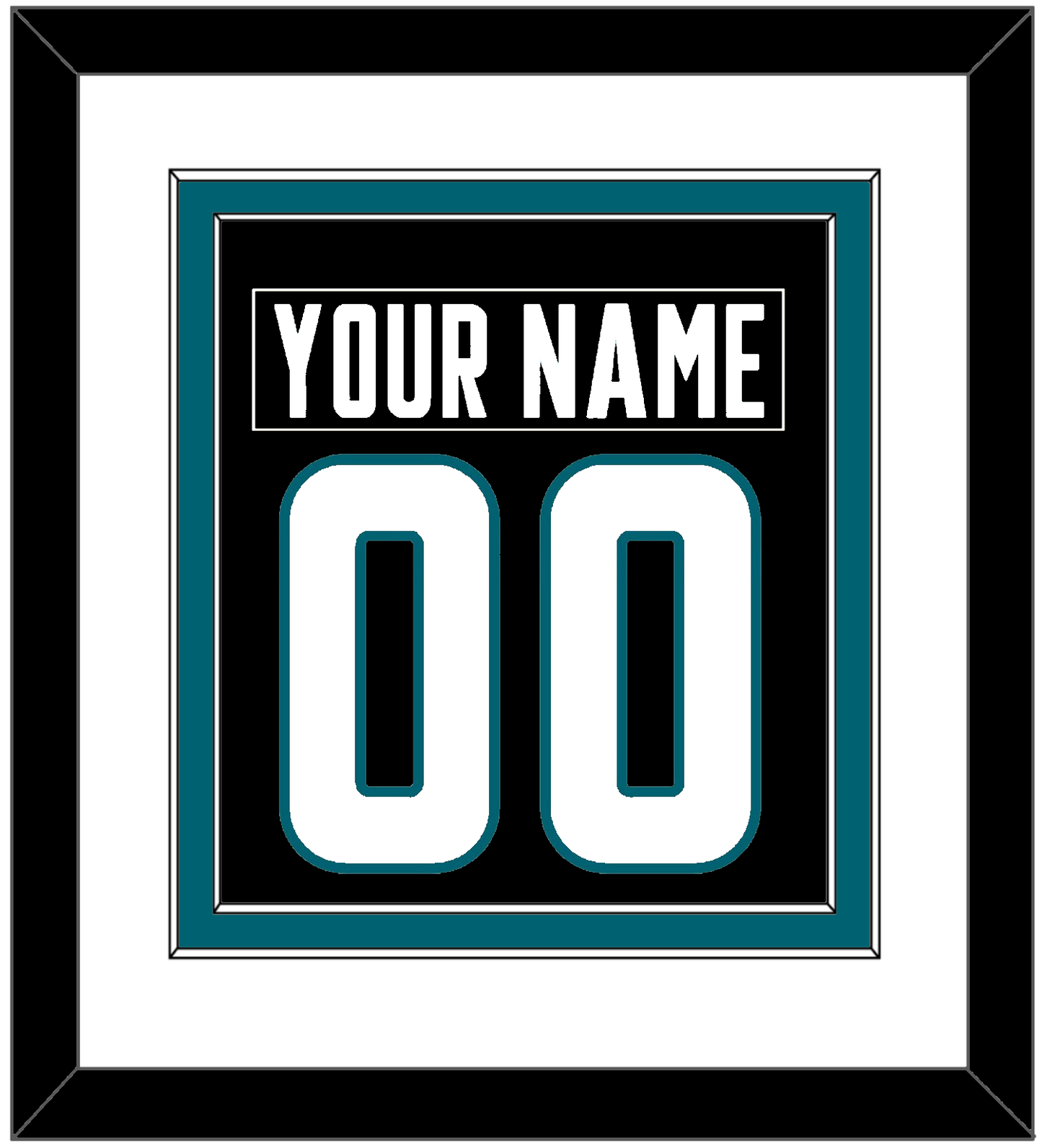 San Jose Nameplate & Number (Back) Combined - Alternate Black - Signature Tier 1