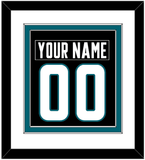 San Jose Nameplate & Number (Back) Combined - Alternate Black - Double Mat 1