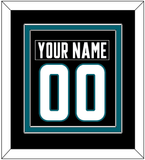 San Jose Nameplate & Number (Back) Combined - Alternate Black - Double Mat 2