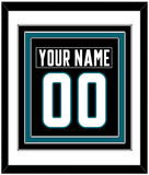 San Jose Nameplate & Number (Back) Combined - Alternate Black - Triple Mat 1