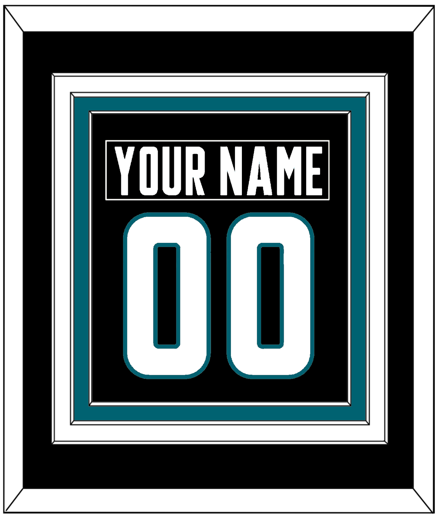 San Jose Nameplate & Number (Back) Combined - Alternate Black - Premier Tier 2