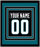San Jose Nameplate & Number (Back) Combined - Alternate Black - Triple Mat 3