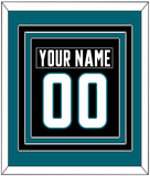 San Jose Nameplate & Number (Back) Combined - Alternate Black - Triple Mat 3