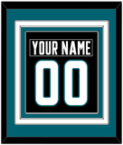 San Jose Nameplate & Number (Back) Combined - Alternate Black - Triple Mat 4