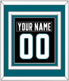San Jose Nameplate & Number (Back) Combined - Alternate Black - Triple Mat 4