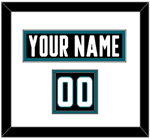 San Jose Nameplate & Number (Shoulder) - Alternate Black - Double Mat 1