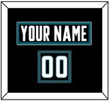 San Jose Nameplate & Number (Shoulder) - Alternate Black - Double Mat 2