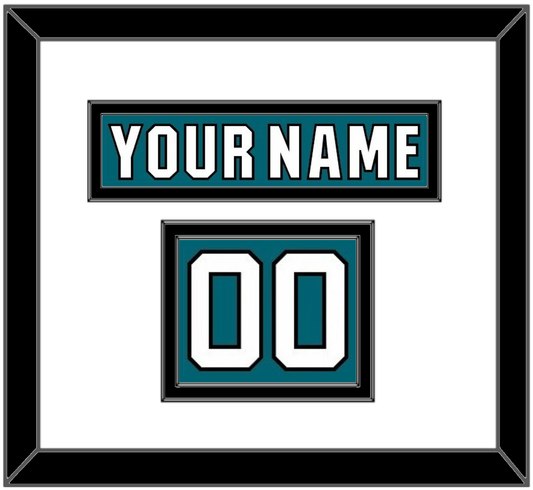 San Jose Nameplate & Number (Shoulder) - Home Teal (2017-2022) - Signature Tier 1