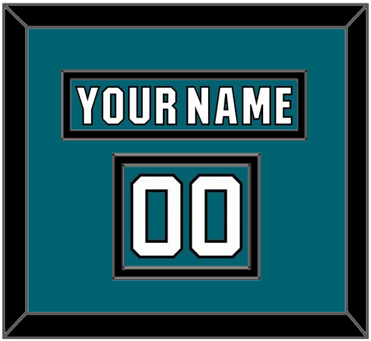 San Jose Nameplate & Number (Shoulder) - Home Teal (2017-2022) - Signature Tier 2
