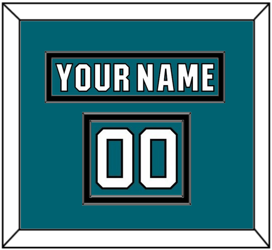 San Jose Nameplate & Number (Shoulder) - Home Teal (2017-2022) - Signature Tier 2