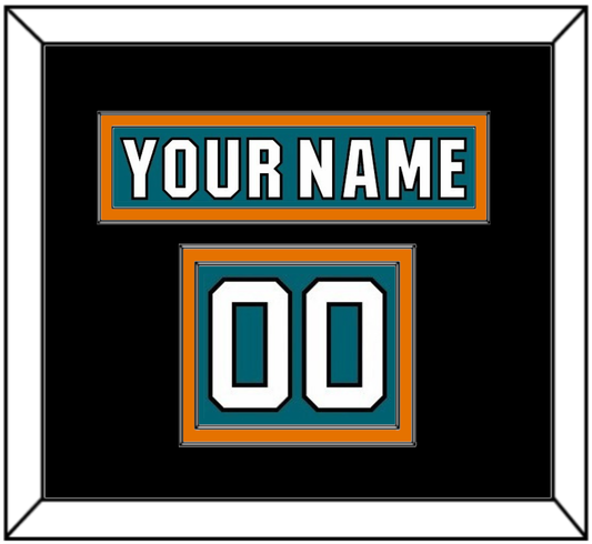 San Jose Nameplate & Number (Shoulder) - Home Teal (2017-2022) - Signature Tier 3
