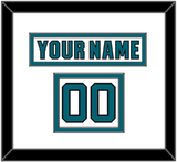 San Jose Nameplate & Number (Shoulder) - Road White (2017-2022) - Double Mat 1