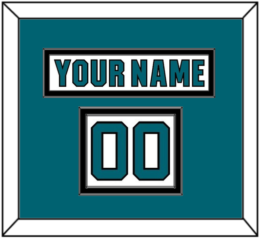 San Jose Nameplate & Number (Shoulder) - Road White (2017-2022) - Signature Tier 2