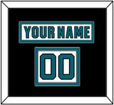 San Jose Nameplate & Number (Shoulder) - Road White (2017-2022) - Double Mat 3