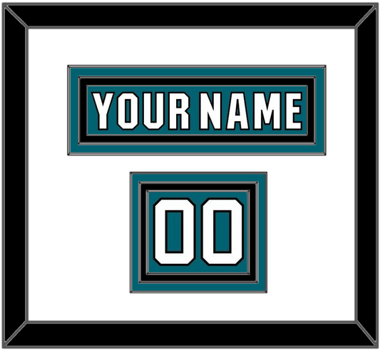 San Jose Nameplate & Number (Shoulder) - Home Teal (2017-2022) - Premier Tier 1