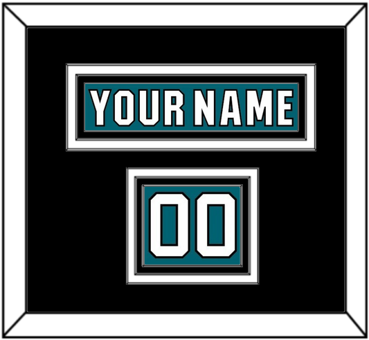 San Jose Nameplate & Number (Shoulder) - Home Teal (2017-2022) - Premier Tier 4