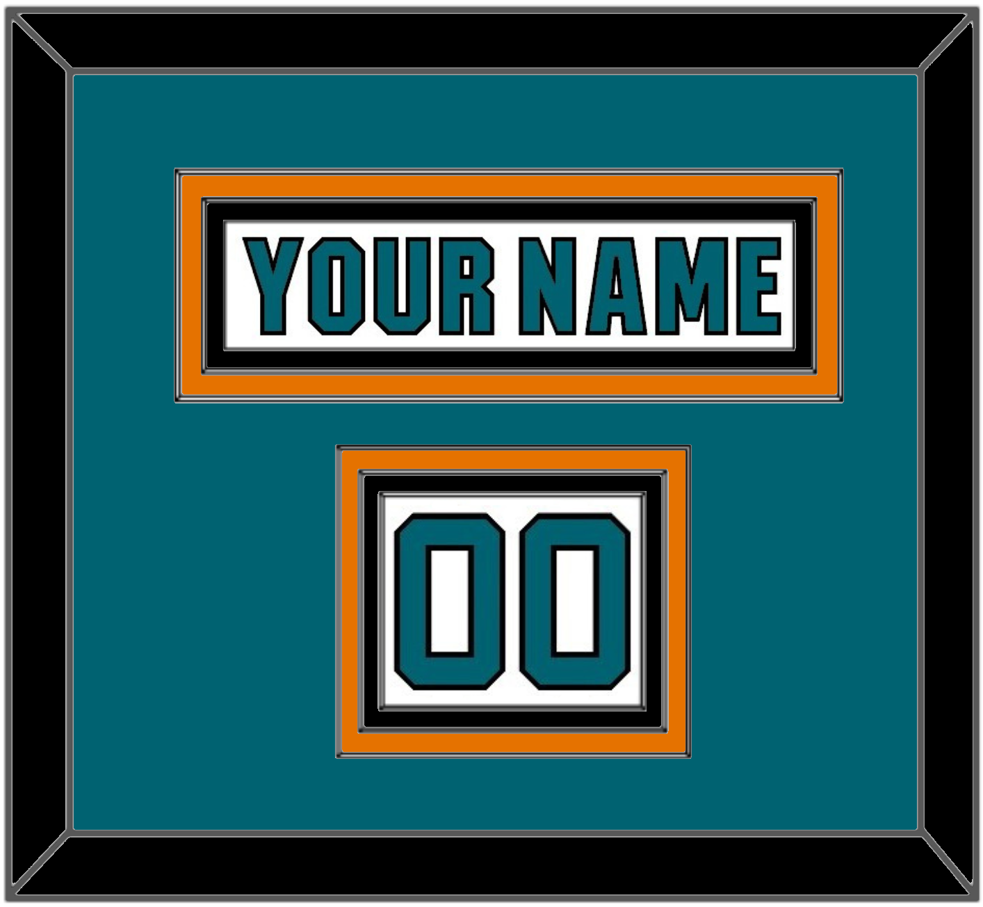 San Jose Nameplate & Number (Shoulder) - Road White (2017-2022) - Premier Tier 2