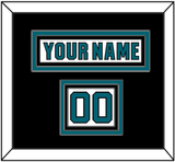 San Jose Nameplate & Number (Shoulder) - Road White (2017-2022) - Triple Mat 4