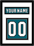 San Jose Nameplate & Number (Back) - Home Teal (2017-2022) - Double Mat 1