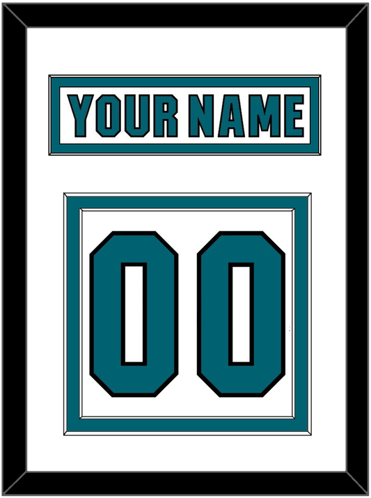San Jose Nameplate & Number (Back) - Road White (2017-2022) - Signature Tier 1