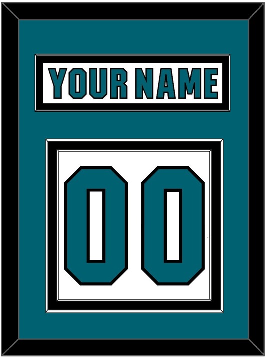 San Jose Nameplate & Number (Back) - Road White (2017-2022) - Signature Tier 2