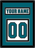 San Jose Nameplate & Number (Back) - Road White (2017-2022) - Double Mat 2