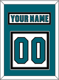 San Jose Nameplate & Number (Back) - Road White (2017-2022) - Double Mat 2