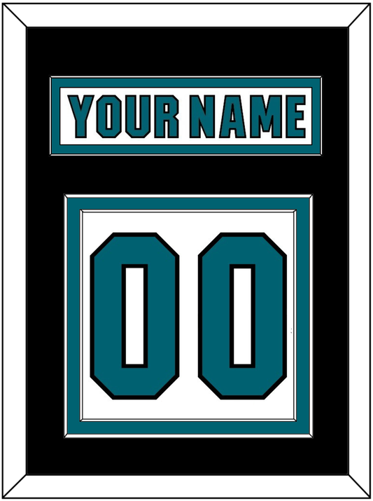 San Jose Nameplate & Number (Back) - Road White (2017-2022) - Signature Tier 3