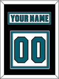 San Jose Nameplate & Number (Back) - Road White (2017-2022) - Double Mat 3