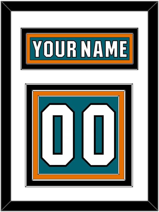 San Jose Nameplate & Number (Back) - Home Teal (2017-2022) - Premier Tier 2