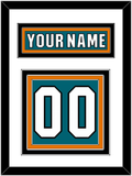 San Jose Nameplate & Number (Back) - Home Teal (2017-2022) - Triple Mat 2