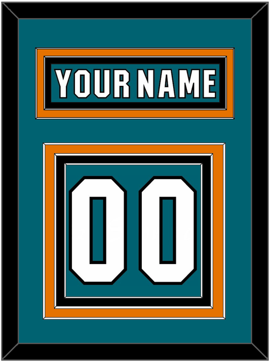 San Jose Nameplate & Number (Back) - Home Teal (2017-2022) - Premier Tier 3