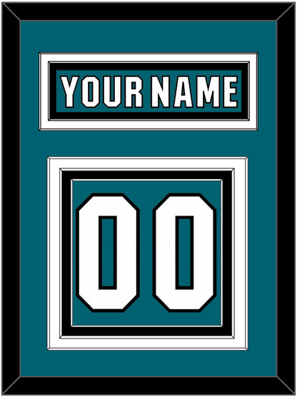 San Jose Nameplate & Number (Back) - Home Teal (2017-2022) - Premier Tier 4