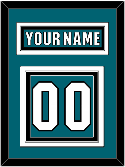 San Jose Nameplate & Number (Back) - Home Teal (2017-2022) - Premier Tier 4