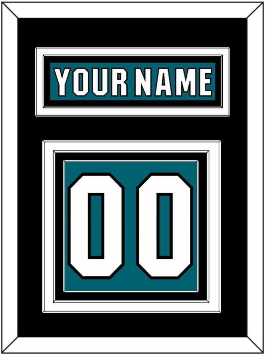 San Jose Nameplate & Number (Back) - Home Teal (2017-2022) - Premier Tier 5