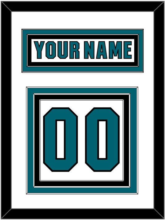 San Jose Nameplate & Number (Back) - Road White (2017-2022) - Premier Tier 1