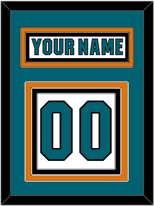 San Jose Nameplate & Number (Back) - Road White (2017-2022) - Premier Tier 2