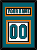 San Jose Nameplate & Number (Back) - Road White (2017-2022) - Triple Mat 2